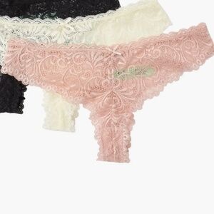 Honeydew Intimates Lace Thong Orange Pink Small